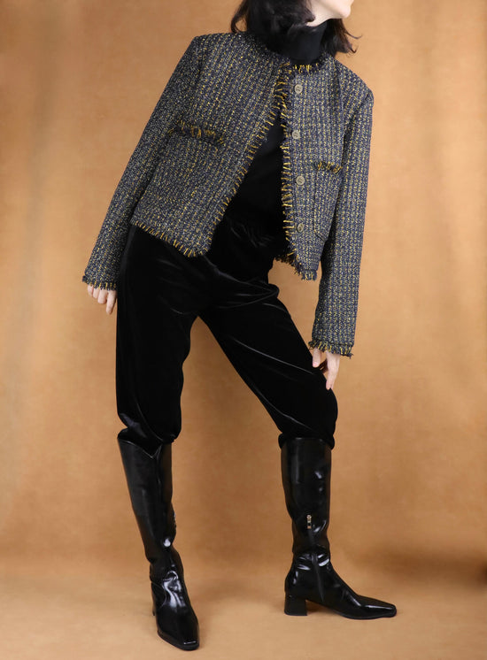 Relaxed tweed coat | Women's jacket